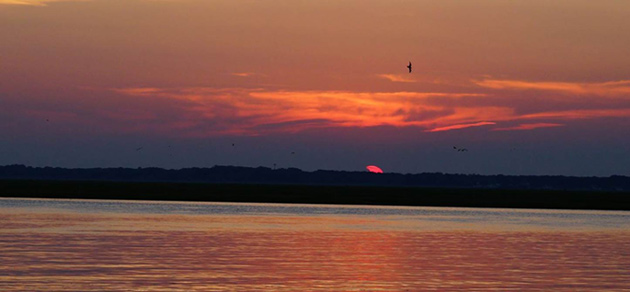 Sunset on the horizon.