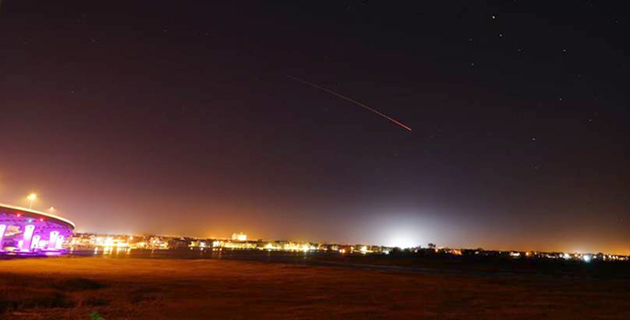 Antares Rocket visible from Ocean City's 9th Street Causeway