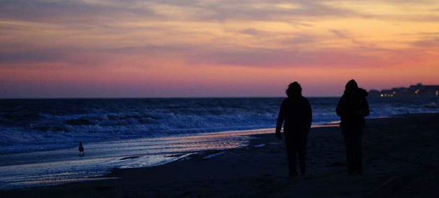 Winter Sunset Walks on the Beach