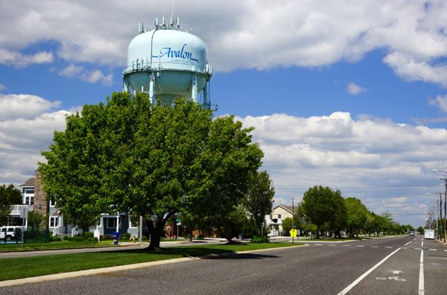 Avalon Water Tower - Blue Sky Summer